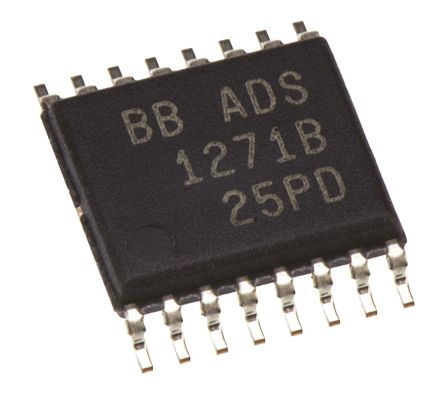 Texas Instruments 24-Bit ADC ADS1271IBPW, 105ksps TSSOP, 16-Pin