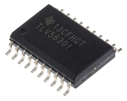 Texas Instruments 12 Bit DAC TLV5630IDW, Octal 283ksps SOIC, 20-Pin, Interface Seriell (SPI/QSPI/Microwire)