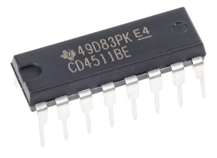Texas Instruments Décodeur, CD4511BE, PDIP, 16 Broches