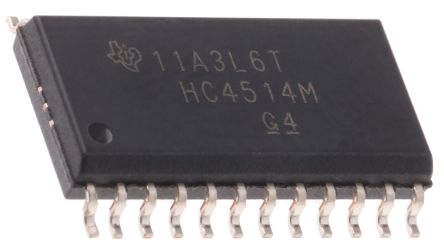 Texas Instruments Décodeur, CD74HC4514M, SOIC, 24 Broches
