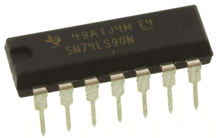Texas Instruments Zähler 4-Bit Zähler, Divider LS Aufwärtszähler THT Dekade 14-Pin PDIP 1