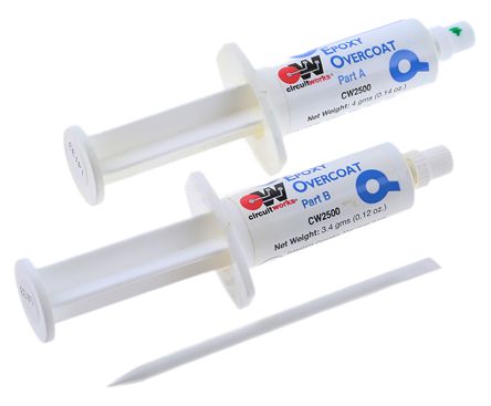 cw2500 chemtronics green 12 g epoxy coating syringe for shorting