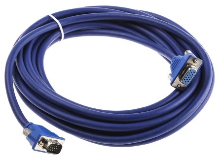 RS PRO VGA-Kabel A VGA / Stecker B VGA / Buchse, 5m Blau