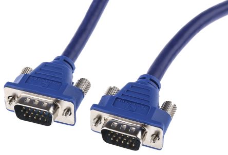 RS PRO VGA-Kabel A VGA / Stecker B VGA / Stecker, 10m Blau