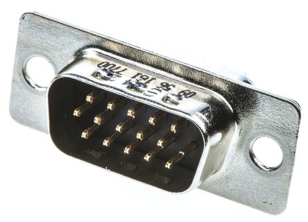 HARTING D-Sub High Density Sub-D Steckverbinder Stecker, 15-polig / Raster 2.29mm, Durchsteckmontage Lötanschluss