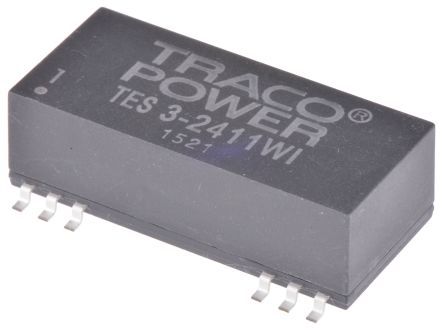 TRACOPOWER TES 3WI DC/DC-Wandler 3W 24 V Dc IN, 5V Dc OUT / 600mA 1.5kV Dc Isoliert
