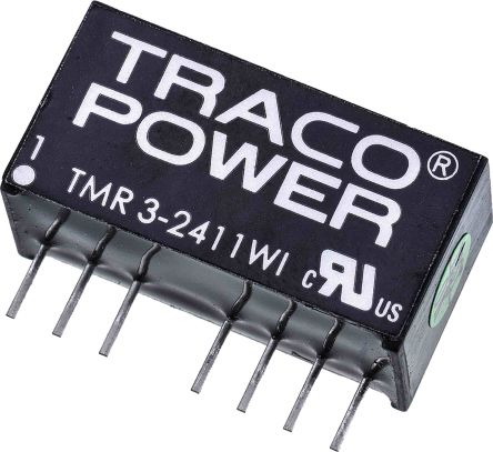 TRACOPOWER TMR 3WI DC/DC-Wandler 3W 24 V Dc IN, 5V Dc OUT / 600mA 1.5kV Dc Isoliert