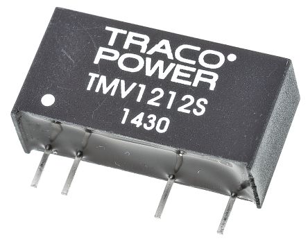 TRACOPOWER TMV DC/DC-Wandler 1W 12 V Dc IN, 12V Dc OUT / 80mA 3kV Dc Isoliert