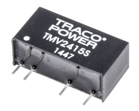 TRACOPOWER TMV DC/DC-Wandler 1W 24 V Dc IN, 15V Dc OUT / 65mA 3kV Dc Isoliert
