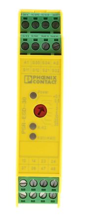Phoenix Contact PSR-SCP- 24DC/ESD/4X1/30 Sicherheitsrelais, 24V Dc, 2-Kanal, 2 Sicherheitskontakte Lichtstrahl/Vorhang,