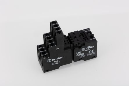 Finder 94 8 Pin DIN Rail Relay Socket, for use with 55.32