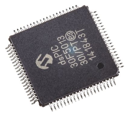 Microchip Procesador De Señal Digital DsPIC30F5013-30I/PT, 30MIPS 16bit 4,096 KB RAM, 1,024 KB, 66 KB Flash, TQFP 80 Pines 16 X