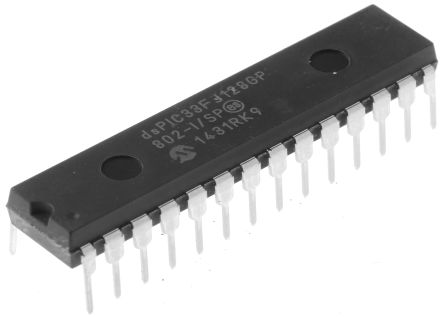 Microchip Digitaler Signalprozessor 16bit 40MHz 16 KB 128 KB Flash SPDIP 28-Pin 10-Kanal X 10 Bit, 10-Kanal X 12 Bit