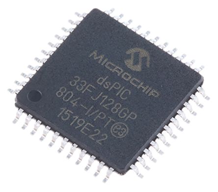 Microchip Digitaler Signalprozessor 16bit 40MHz 16 KB 128 KB Flash TQFP 44-Pin 13-Kanal X 10 Bit, 13-Kanal X 12 Bit ADC