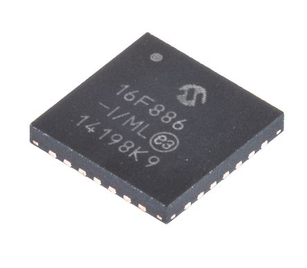 Microchip Mikrocontroller PIC16F PIC 8bit SMD 8192 X 14 Wörter, 256 B QFN 28-Pin 20MHz 368 B RAM