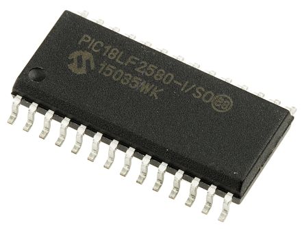 Microchip Microcontrolador PIC18LF2580-I/SO, Núcleo PIC De 8bit, RAM 1,536 KB, 40MHZ, SOIC De 28 Pines