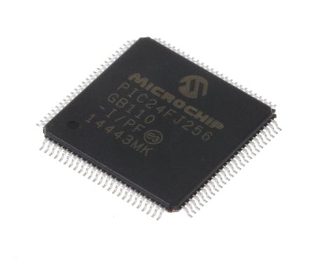 Microchip Mikrocontroller PIC24FJ PIC 16bit SMD 256 KB TQFP 100-Pin 32MHz 16 KB RAM USB