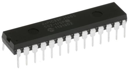 Microchip Procesador De Señal Digital DsPIC33FJ16GS502-I/SP, 50MIPS 16bit 2 KB RAM, 16 KB Flash, SPDIP 28 Pines 8 X 10 Bits ADC,