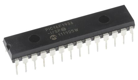 Microchip PIC16F1936-I/SP, 8bit PIC Microcontroller, PIC16F, 32MHz, 256 B, 8192 X 14 Words Flash, 28-Pin SPDIP