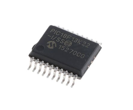 Microchip Microcontrôleur, 8bit, 256 B RAM, 8 KB, 256 B, 64MHz, SSOP 20, Série PIC18F