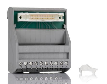 Phoenix Contact VIP-2 Schnittstellenmodul Flachbandkabel, Stecker, 20-polig, 60 V Ac/dc, / 1A, DIN-Hutschiene