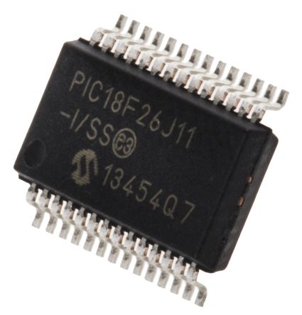 Microchip Microcontrôleur, 8bit, 3,776 Ko RAM, 64 Ko, 48MHz, SSOP 28, Série PIC18F