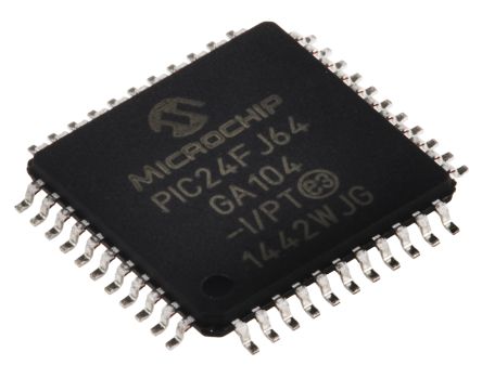 Microchip Microcontrôleur, 16bit, 8 Ko RAM, 64 Ko, 32MHz, TQFP 44, Série PIC24FJ
