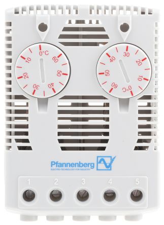 Pfannenberg 机柜温控器 FLZ系列, NC, 240 V ac, 0 → +60 °c
