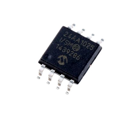 Microchip 1MBit Serieller EEPROM-Speicher, Seriell-I2C Interface, SOIJ, 900ns SMD 128 X 8 Bit, 128 X 8-Pin 8bit