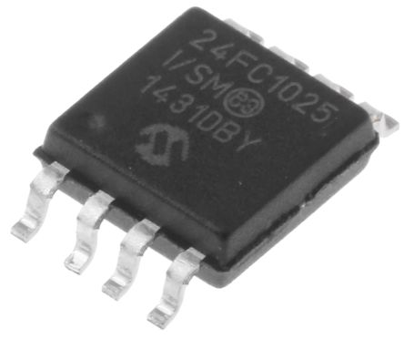 Microchip 1MBit Serieller EEPROM-Speicher, Seriell-I2C Interface, SOIJ, 400ns SMD 128 X 8 Bit, 128 X 8-Pin 8bit
