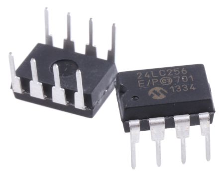 Microchip 256kbit Serieller EEPROM-Speicher, Seriell-I2C Interface, PDIP, 900ns THT 32K X 8 Bit, 32k X 8-Pin 8bit, 2,5