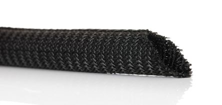 RS PRO Kabelschlauch Schwarz PET Für Kabel-Ø 10mm Bis 15mm, Länge 3m Umflochtener Nein
