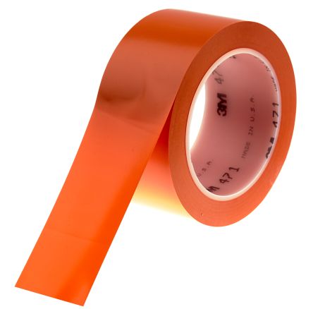 3M Scotch 471 Vinyl Markierungsband Orange Typ Bodenmarkierungsband, Stärke 0.14mm, 50mm X 3