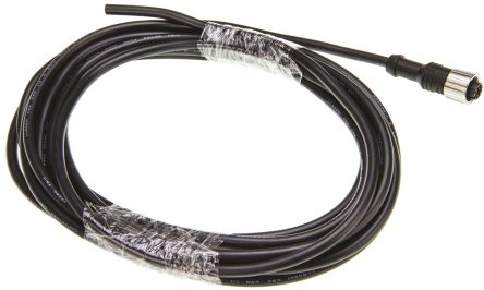 TE Connectivity Straight Female 4 Way M12 To Unterminated Sensor Actuator Cable, 5m