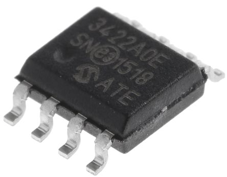 Microchip 18-Bit ADC MCP3422A0-E/SN Dual, 0.004ksps SOIC, 8-Pin