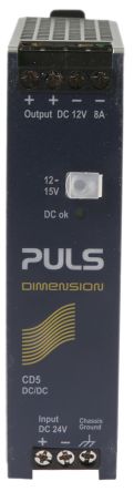 PULS DIMENSION-CD DC/DC-Wandler 96W 24 V Dc IN, 12V Dc OUT / 8A 500V Dc Isoliert