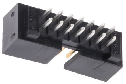 Molex C-Grid Series Straight Through Hole PCB Header, 14 Contact(s), 2.54mm Pitch, 2 Row(s), Shrouded
