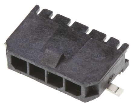 Molex Micro-Fit 3.0 Leiterplatten-Stiftleiste Gewinkelt, 4-polig / 1-reihig, Raster 3.0mm, Kabel-Platine,