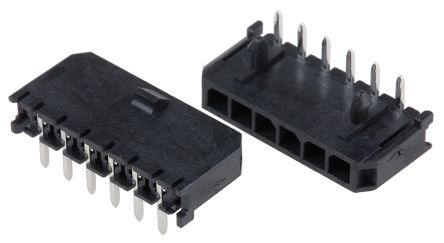 Molex Micro-Fit 3.0 Leiterplatten-Stiftleiste Gewinkelt, 6-polig / 1-reihig, Raster 3.0mm, Kabel-Platine,