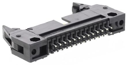 Molex QF-50 Series Straight Through Hole PCB Header, 26 Contact(s), 2.54mm Pitch, 2 Row(s), Shrouded