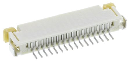 Molex Easy-On, SMD FPC-Steckverbinder, Buchse, 16-polig / 1-reihig, Raster 1mm Lötanschluss