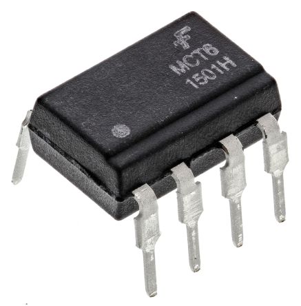 Onsemi THT Dual Optokoppler DC-In / Transistor-Out, 8-Pin PDIP, Isolation 5 KV Eff