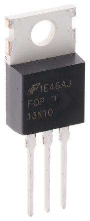 Onsemi MOSFET FQP13N10, VDSS 100 V, ID 12.8 A, TO-220AB De 3 Pines, Config. Simple