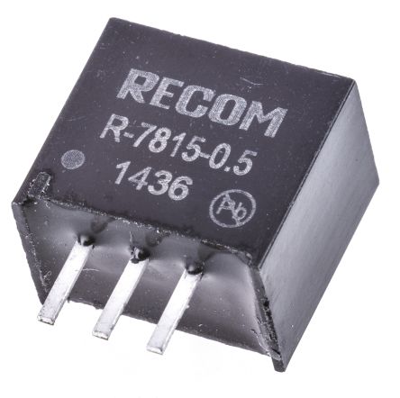 Recom R-78-0.5 Schaltregler, Eingang 18 → 32V Dc / Ausgang 15V Dc, 1 Ausg., 2.5W, 500mA, Durchsteckmontage