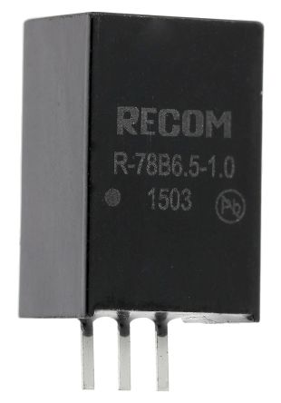 Recom R-78B-1.0 Schaltregler, Eingang 32V Dc / Ausgang 6.5V Dc, 1 Ausg., 6.5W, 1A, Durchsteckmontage