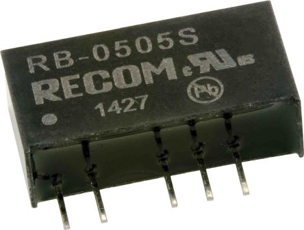 Recom RB DC/DC-Wandler 1W 5 V Dc IN, 5V Dc OUT / 200mA 500V Ac Isoliert
