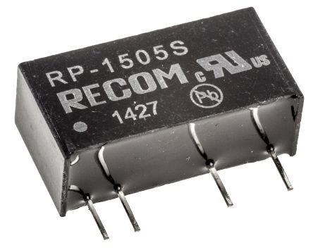 Recom RP DC/DC-Wandler 1W 15 V Dc IN, 5V Dc OUT / 200mA 2.6kV Ac Isoliert