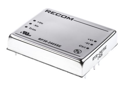 Recom RP30-E DC/DC-Wandler 30W 24 V Dc IN, 5V Dc OUT / 6A 1.6kV Dc Isoliert