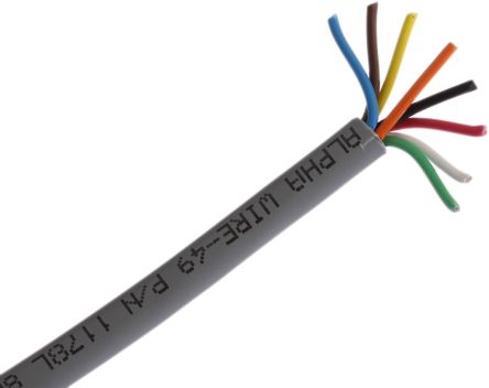 Alpha Wire Câble De Données 0,35 Mm² 22 AWG, Non Blindé, 30m