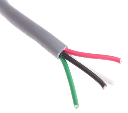 Alpha Wire Cable De Datos Alpha Essentials De 4 Conductores, 0,56 Mm², 20 AWG, Long. 30m, Ø Ext. 5.56mm, Funda De LSZH
